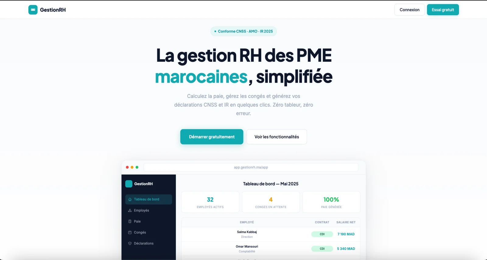 Gestion RH — Kaizen Digital
